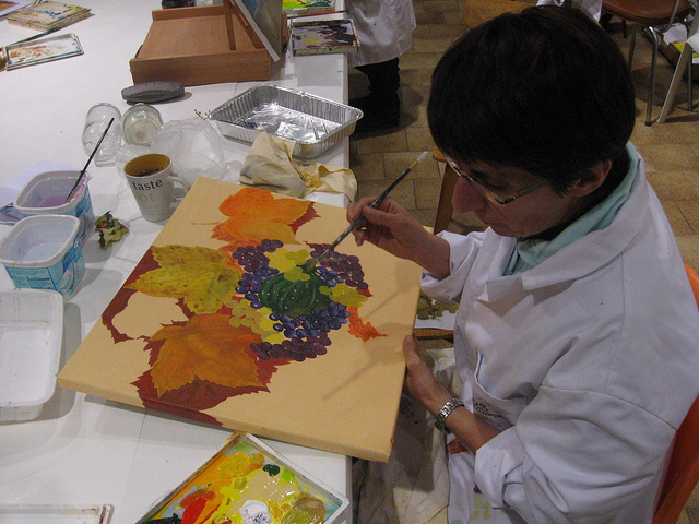 Viviane Beaun d'Aveny, peintre srieuse et crative  Atelier du Pommier