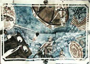 la maquette du mural "Tati" faite par Frederic Lère. Photo Gerald