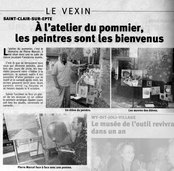 A l'atelier du pommier, les peintres sont les bienvenus. Un article de mr Demart