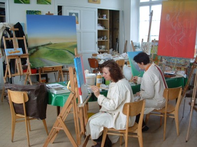 Catherine et Annie,  l'cole du pommier